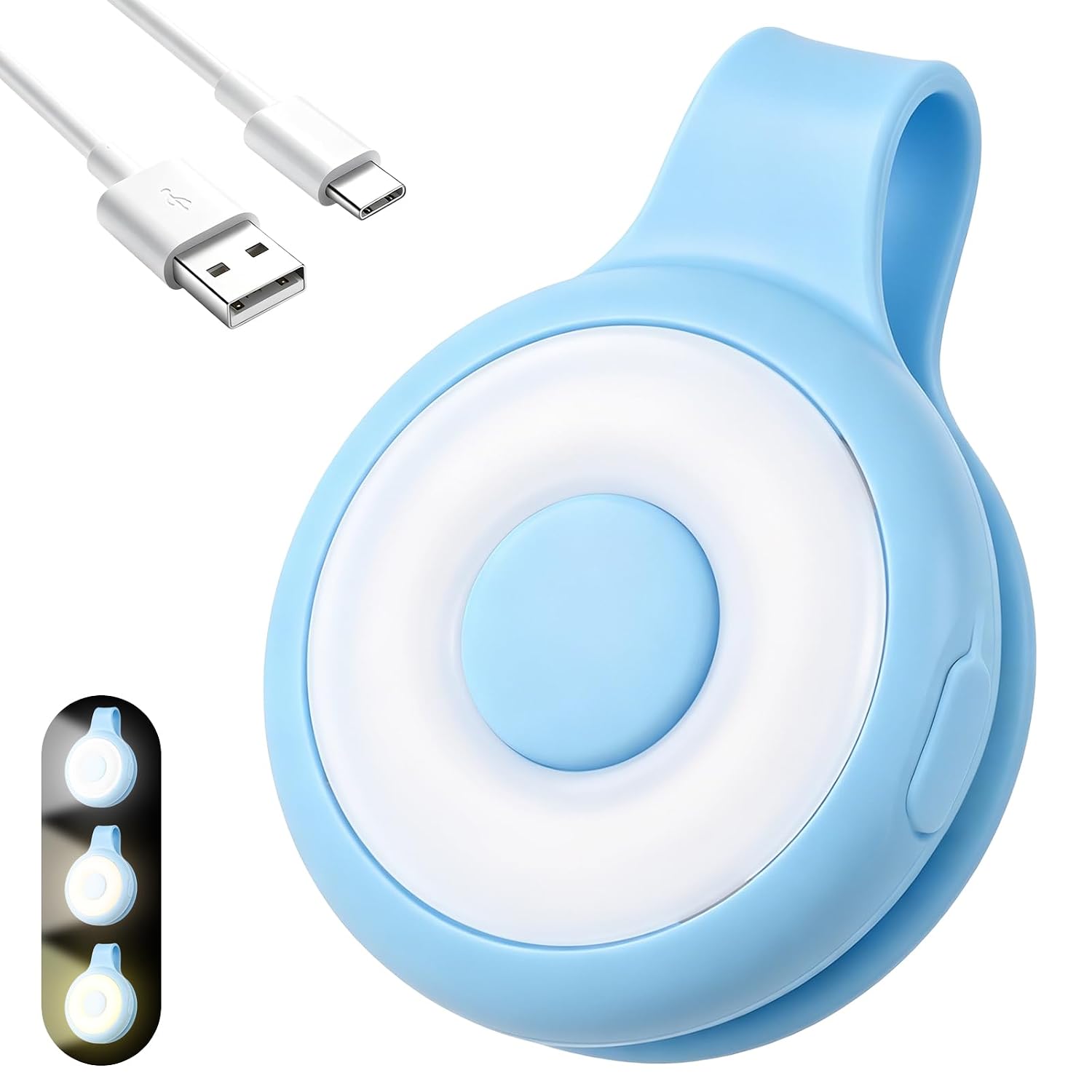 Blaue, Wiederaufladbare Clip-on-krankenschwesterlampe Mit Hellem Pflegeausweis Und Taschenlampe Zum Gehen