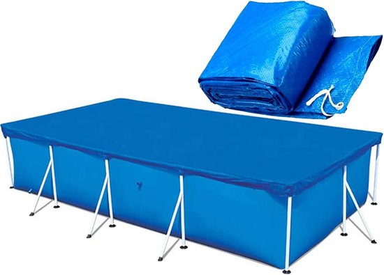 Poolabdeckung Mit Metallprismenrahmen (221 X 150 Cm), Einfach Zu Installierende, Wasserdichte Und Staubdichte Pe-schutzplane.