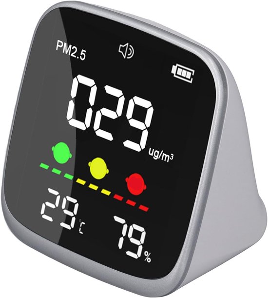Pm2,5-luftqualitätsmessgerät Tragbares Pm2,5-messgerät Mit Thermometer Und Hygrometer Für Drinnen Und Draußen, Zuhause, Büro Und Reisen