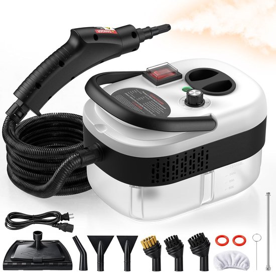Tragbarer 2500-watt-dampfreiniger Für Zuhause, 6-stufige Dampfpistole, Dampfmotor Mit 40,6-unzen-wassertank, Tragbarer Auto-dampfreiniger.