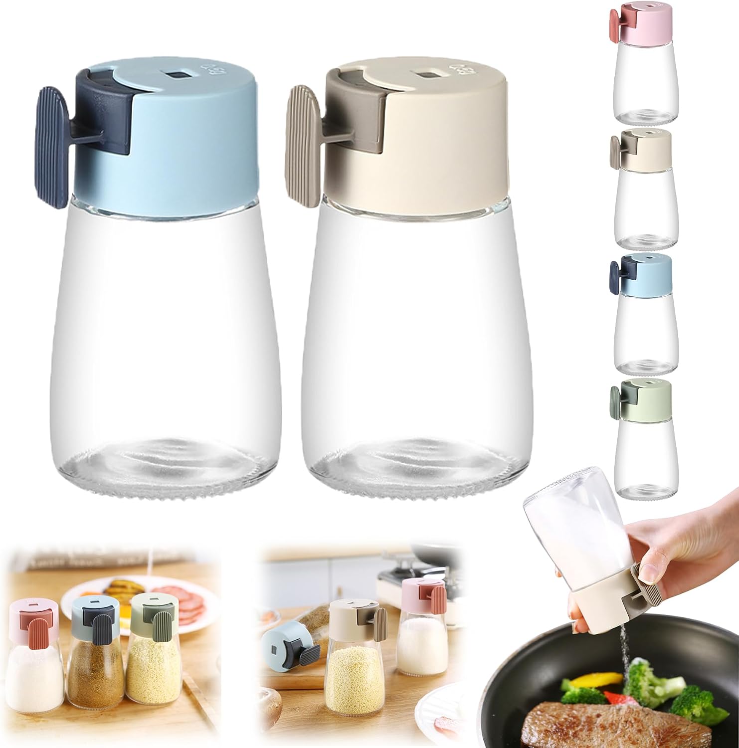 Salz- Und Pfeffermühle – Verbessert – Präzise – Quantitative Pressung – Versiegelte Glasflasche Für Gewürzsauce – 0,5 Gramm Salz Pro Pressvorgang