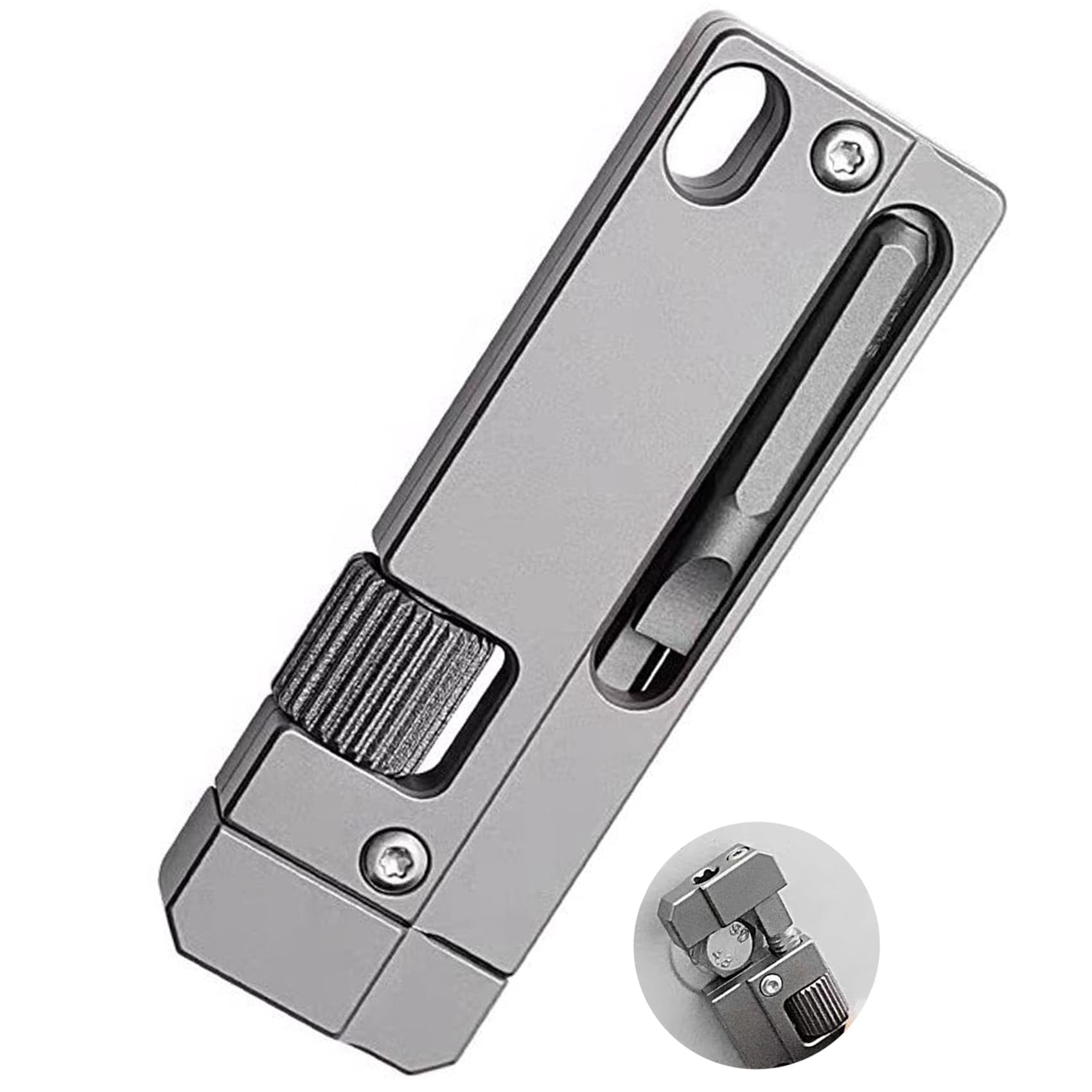 Schlüsselanhänger Aus Titan – Mini-edc-schraubenschlüssel Mit Integriertem Schraubendreher, Praktisches Taschenwerkzeug Für Alltag, Reisen, Outdoor-aktivitäten Und Camping