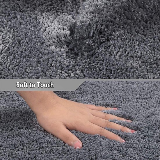 Badematte – Rutschfeste Badematte – Duschmatte – Badezimmermatte – Bodenmatte – Badezimmeraccessoires – Fächerform – Grau – 45 X 100 Cm – Polyester