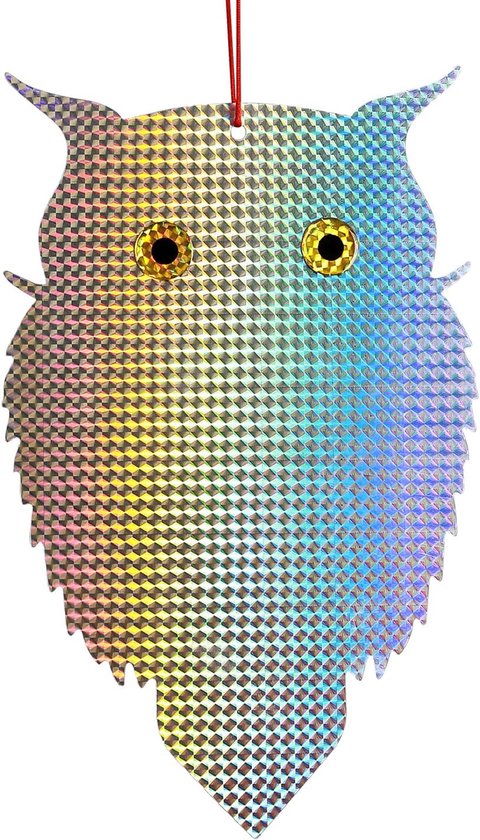Reflektierende Eulenattrappen Aus Kunststoff Zur Vogelabwehr (2 Stück) – Hängende Specht- Und Taubenabwehr Für Haus Und Garten