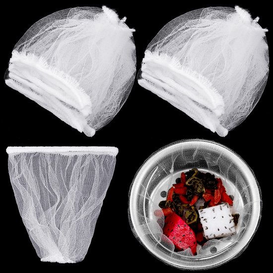 100 Einweg-spülbeckensiebe Mit Feinem Netzgewebe, Verhindert Verstopfungen, Für Küchen- Und Badspülen, Für Speisereste Und Küchenabfälle – Weiß – 9 X 9 Cm