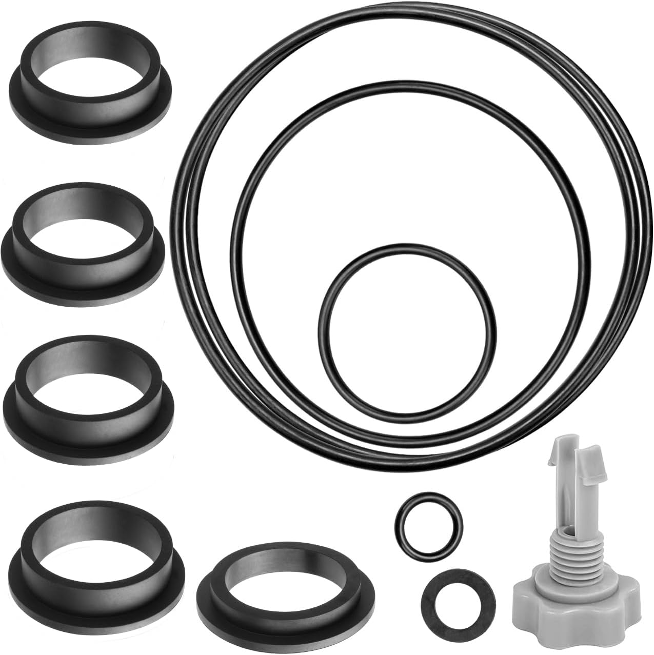 Dichtungssatz Für Intex-sandfilterpumpen, Inklusive Entlüftungsventil Und O-ring (schwarz).
