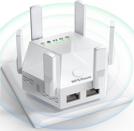 2026 Wlan-repeater/signalverstärker Für Zuhause, Leistungsstarker Wlan-verstärker Mit 6 Antennen, Reichweite Bis Zu Ca. 930 M² (10.000 Sq. Ft.), 1200 Mbit/s Dualband (5