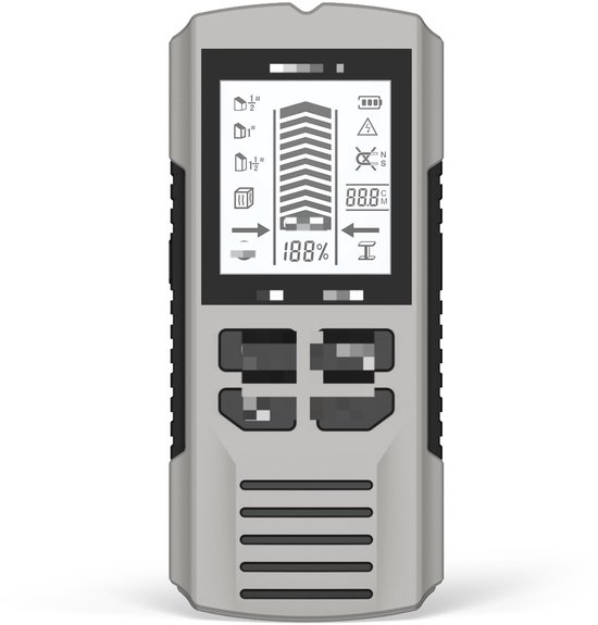Wandscanner, 5-in-1-upgrade-chip, Wanddetektor Für Holz/metall/wechselstromleitungen/rohre, Kabelfinder, Lcd-bildschirm/präzise Zentrierung, Silberfarben (batterie Nicht Enthalten).