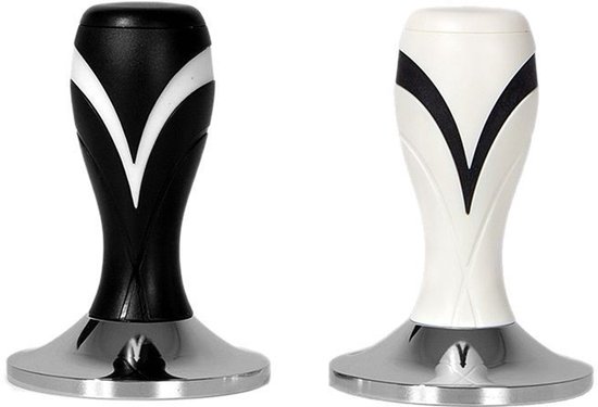 Stück 58mm Kaffeetamper, Siebträgertamper Zum Tampen Von Espressokaffee (schwarz, Weiß)