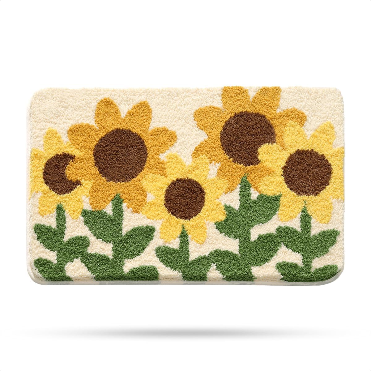 Niedliche Badematte, Superweiche Und Saugfähige Badematte, Rutschfeste Und Bequeme Badematte, Duschmatte, 40 X 60 Cm (sonnenblumenmuster)