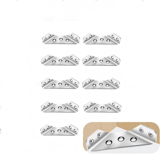 3-wege-eckverbinder – 10 Stück – Größe S – Stärke 1,2 Mm – 6,7 X 1,6 Cm – Montagehalterung Für Schrankecken Und Regalböden