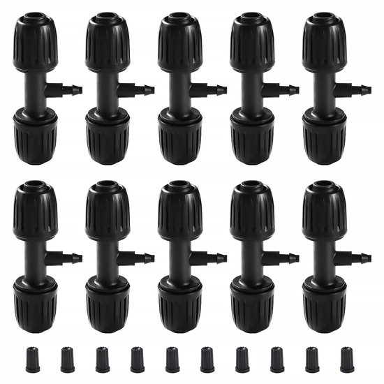 10 T-stücke Mit Widerhaken Für Bewässerungsschläuche Mit Durchmessern Von 13/16 Mm Bis 4/7 Mm Geeignet Für Tropfbewässerung Und Für Den Einsatz In Gärten Und Auf Rasenflächen.