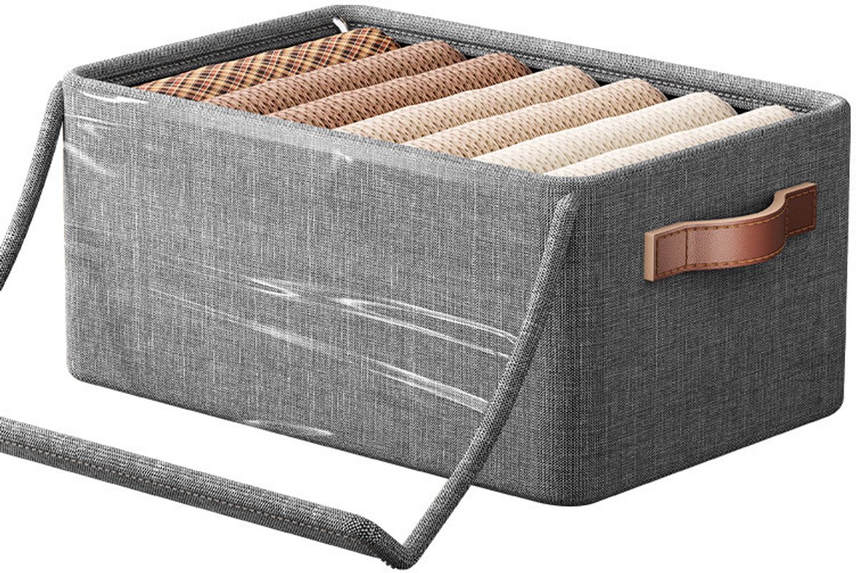 Extra Großer, Faltbarer Kleiderschrank Mit Schubladen, Deckel Und Griffen (47 X 28 X 20 Cm), Tragbarer Kleiderständer