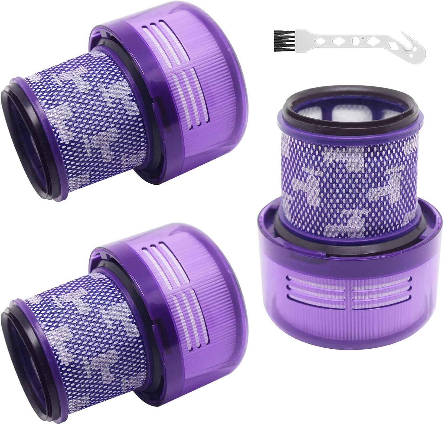 Ersatzteile Für Den Dyson V11 Staubsauger, Hepa-filterpatrone Hinten, 4-teiliges Set (3 Filter + 1 Reinigungsbürste)