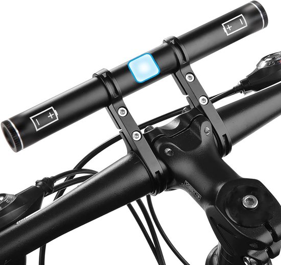 Usb-wiederaufladbare Lenkerverlängerung Für Fahrräder, 7,8 Zoll, Mit Integriertem 3000-mah-fahrrad-handyladegerät, Für Fahrradtacho, Handyhalterung Und Fahrradbeleuchtung