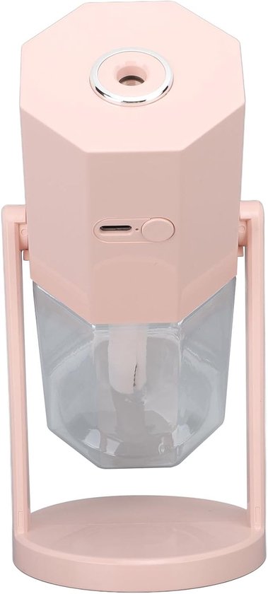 Tragbarer Usb-mini-luftbefeuchter, Multifunktional, Geräuschloses Auto-ambientelicht, Usb-tisch-luftbefeuchter, Feuchtigkeitsgerät, Kompakt Und Leicht, Rosa