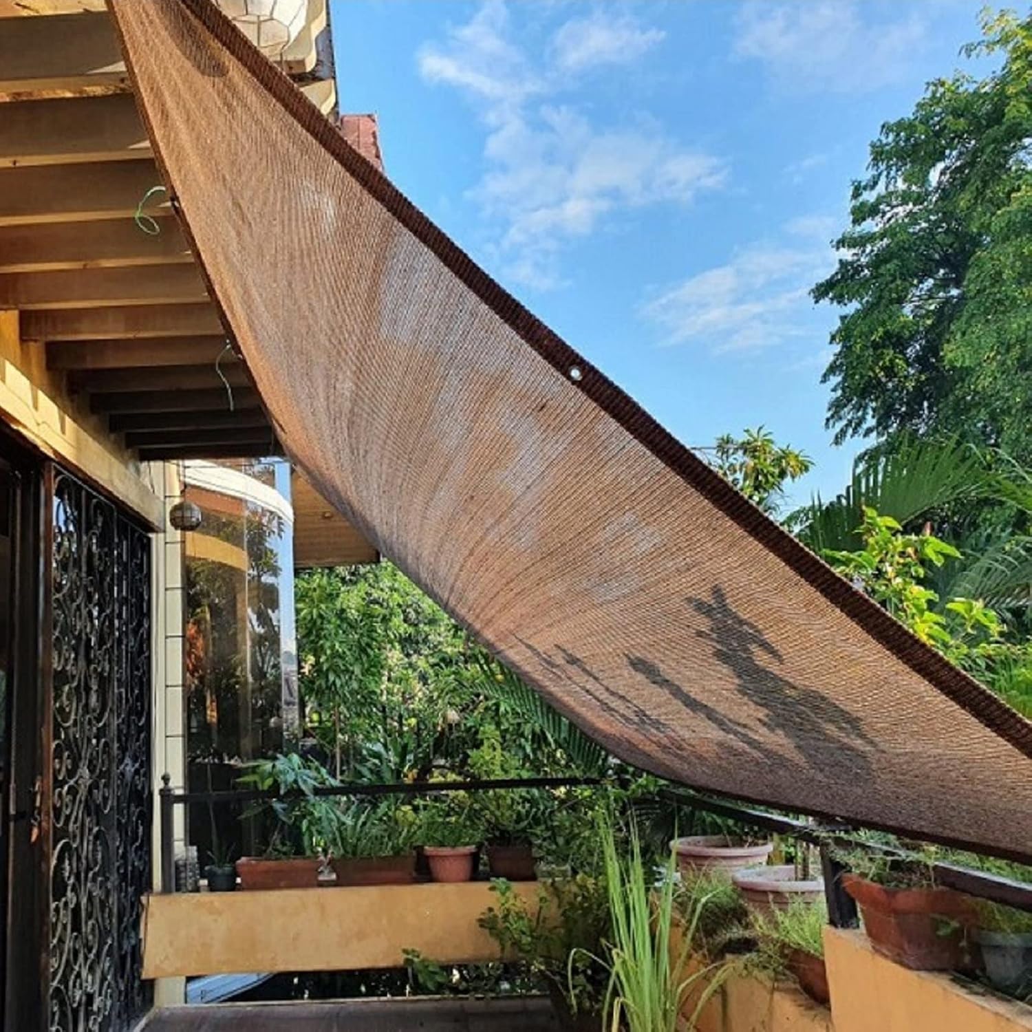 Rechteckige Markise 1,98 M X 3,07 M – Uv-beständiges Schattierungstuch Für Pergola, Terrasse Und Garten – Wasserdurchlässig Und Wetterfest