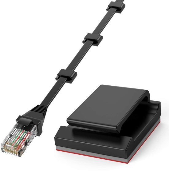 60er-pack Verstellbare, Selbstklebende Kabelclips Aus Acryl Für Büro Und Auto
