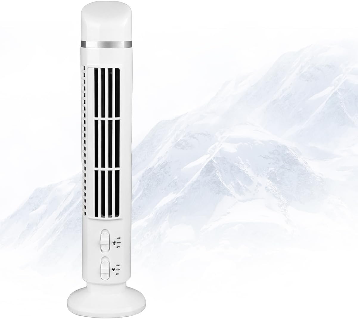 Turmventilator Ohne Rotorblätter, Leiser Mini-tischventilator, Geräuschloser Ventilator Mit Licht, Geeignet Für Zuhause, Schlafzimmer, Büro Und Reisen (weiß)
