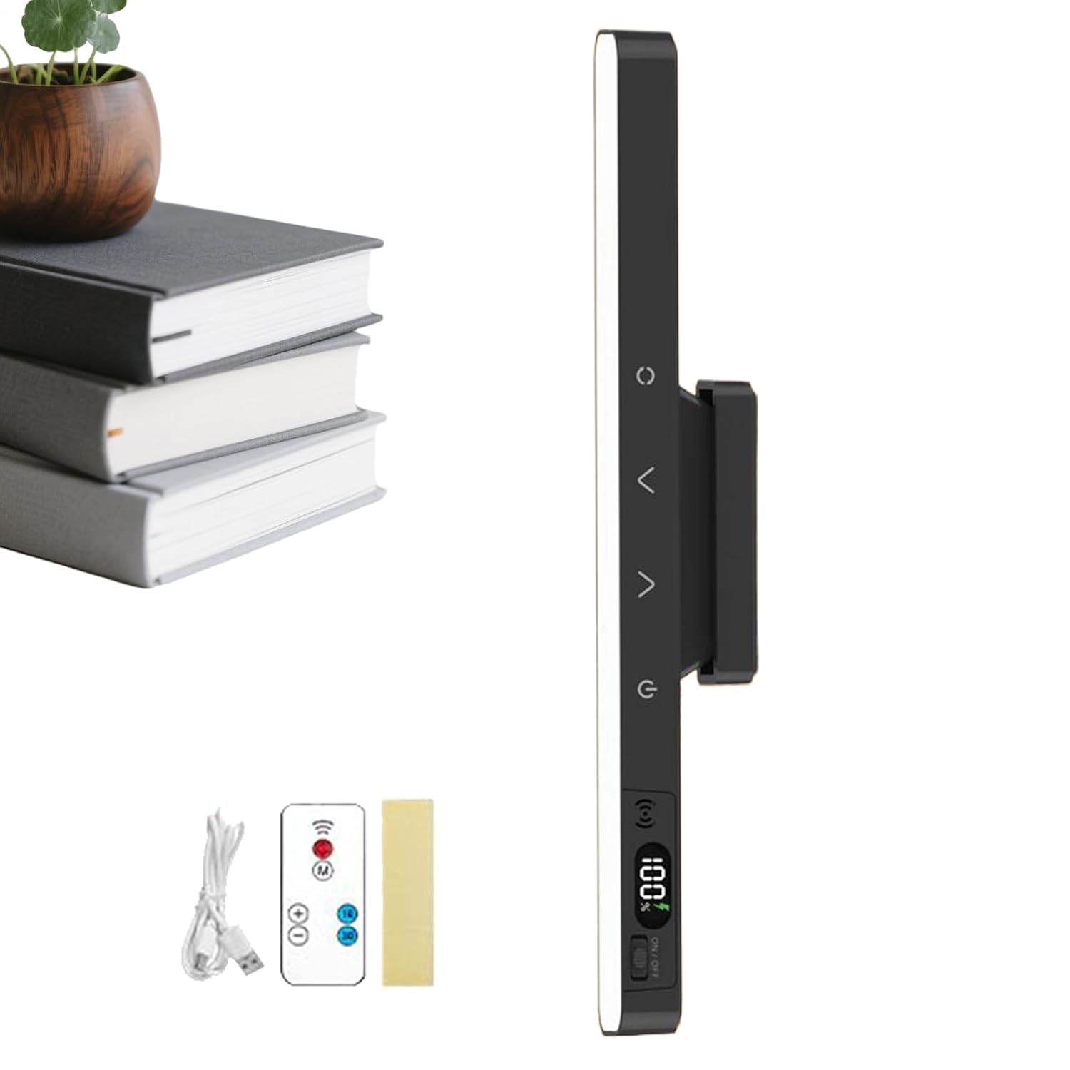Dimmbare Led-schreibtischlampe Mit Fernbedienung, 5 Farbtemperaturen, Magnetischem Design, Batterie- Und Usb-betrieben, Augenschonend - Schwarz.