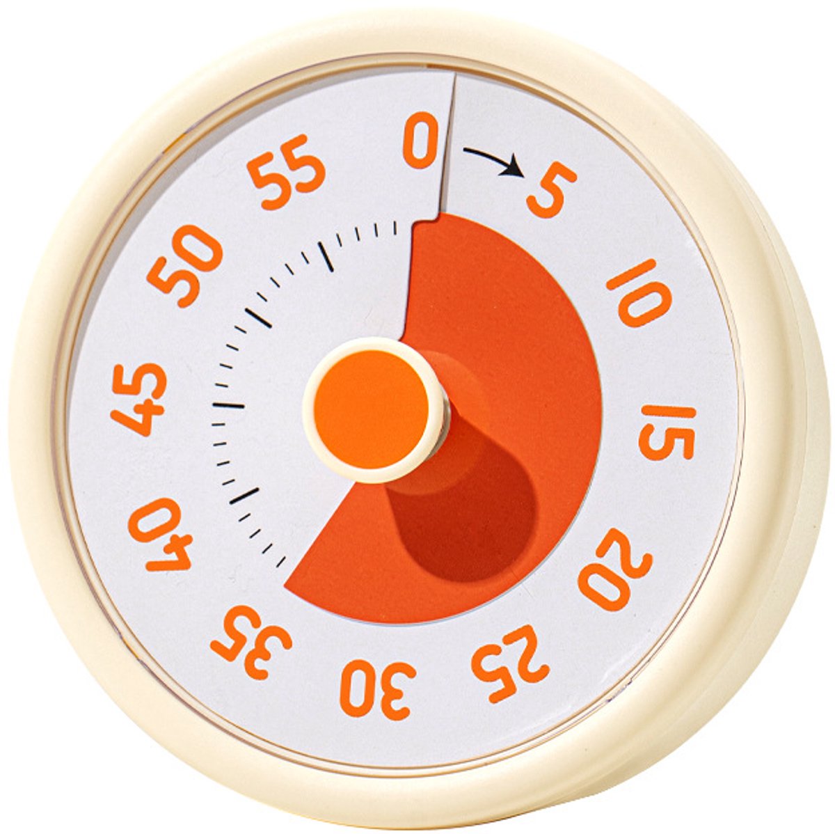 Digitaler Timer Und Wecker Mit Visuellem Regenbogen-countdown (beige), Geräuschloser 60-minuten-zeitmanager.