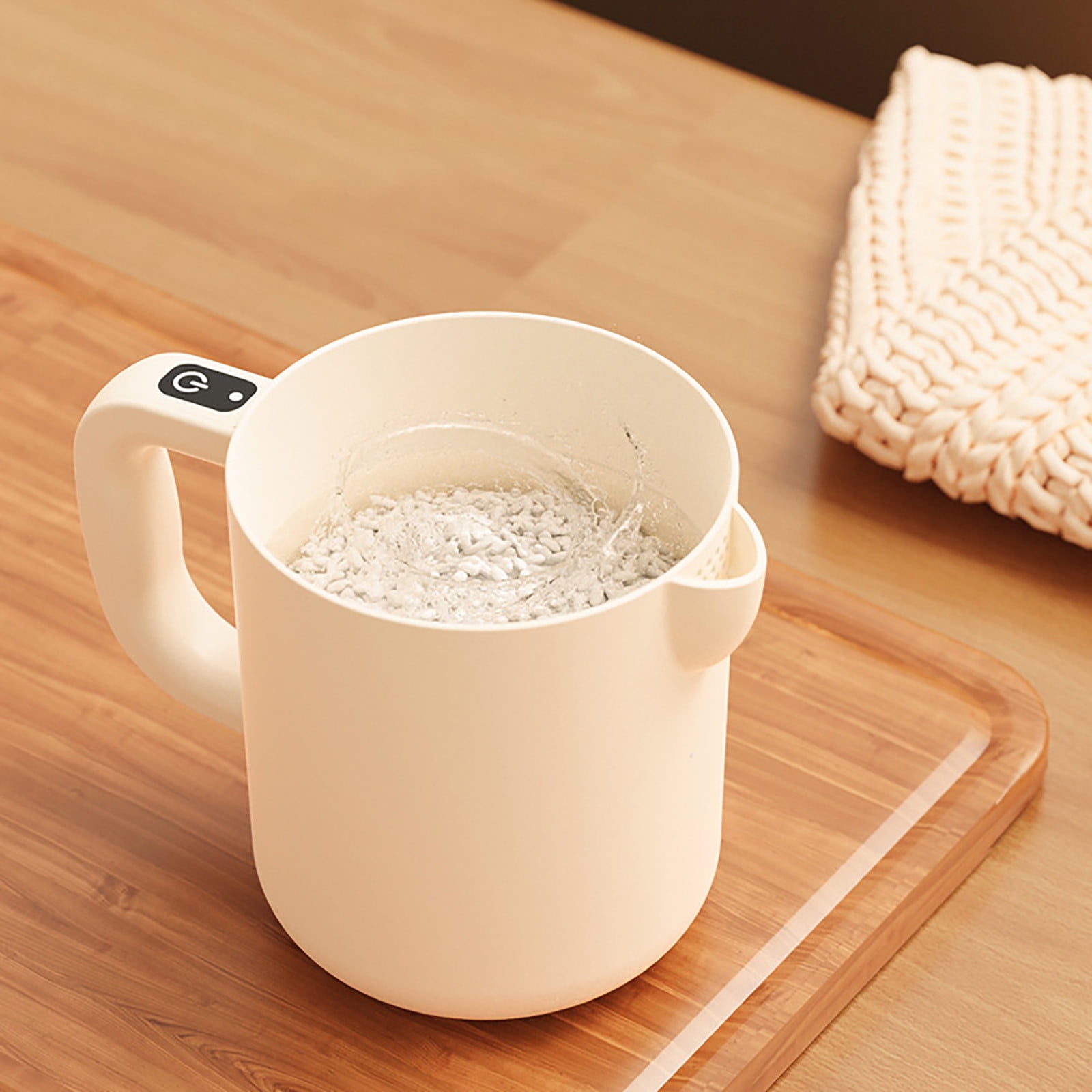 Elektrischer Eierquirl – Koch-eierquirl – Reiskocher – Eiermixer – Zum Backen Und Kochen Zu Hause (cremeweiß)