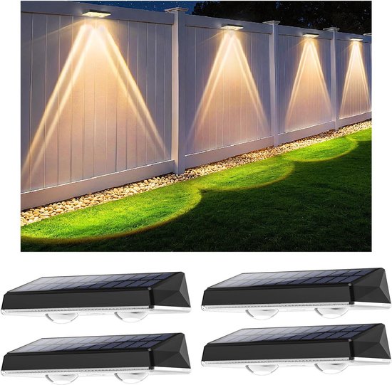 Solarbetriebene Led-gartenbeleuchtung – Solarbetriebene Außenleuchten – Wasserdicht & Kabellos – 4 Stück – Mehrere Lichteinstellungen – Für Garten, Wege & Terrasse