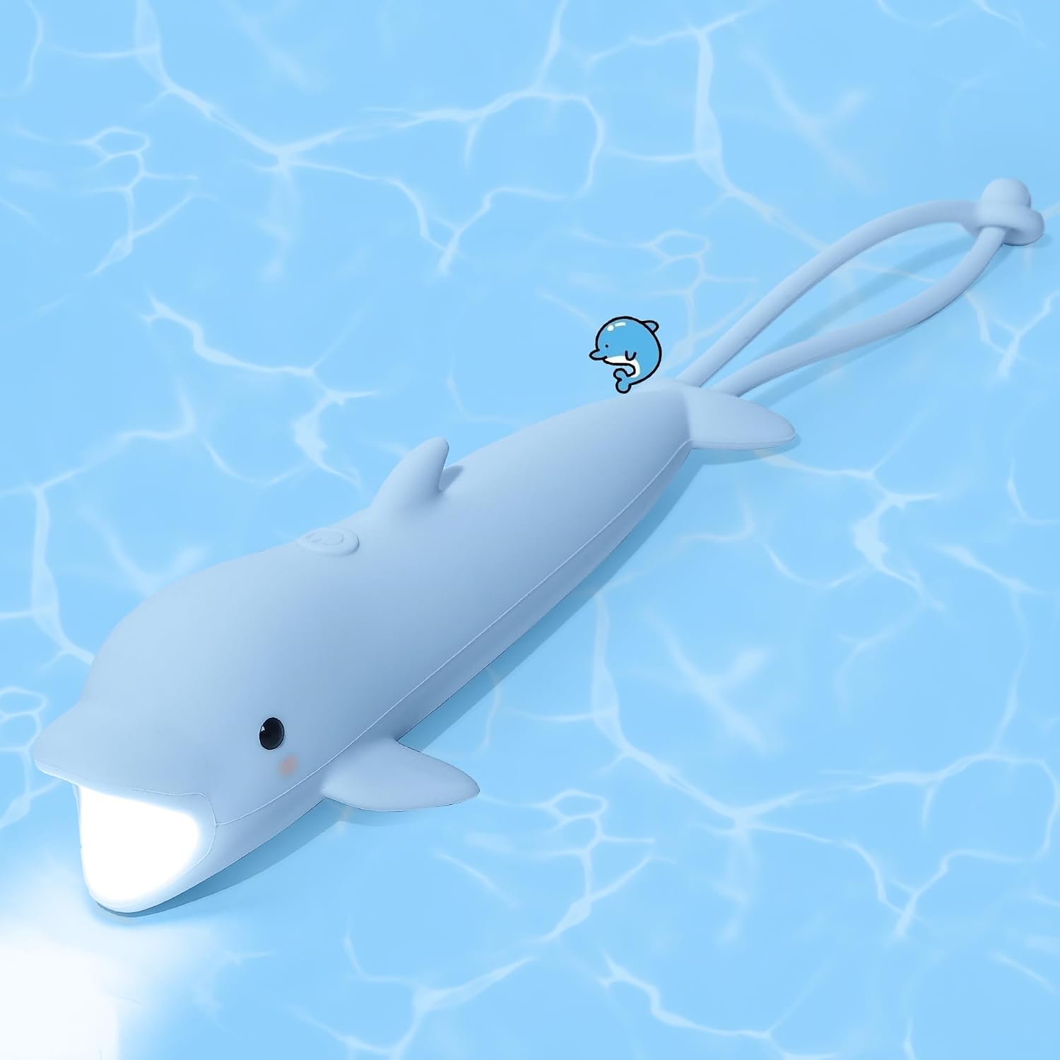 Silikon-delfin-taschenlampe Für Kinder, Dimmbar, Wiederaufladbar, Zum Aufhängen