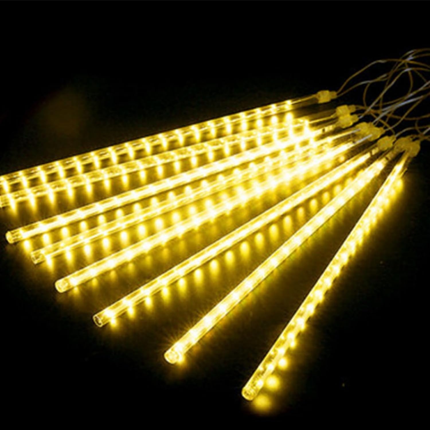 Led-lichterkette In Tropfenform, 8 Glühbirnen, 30 Cm, Warmweißes Licht, Fallende Eiszapfen
