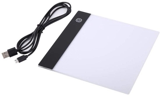 Usb-led-leuchttisch Zum Zeichnen – Led-zeichentisch – Leuchtpad Mit 3 Dimmbaren Helligkeitsstufen, A5-format – 1 Stück – Für Künstler – Weiß + Schwarz