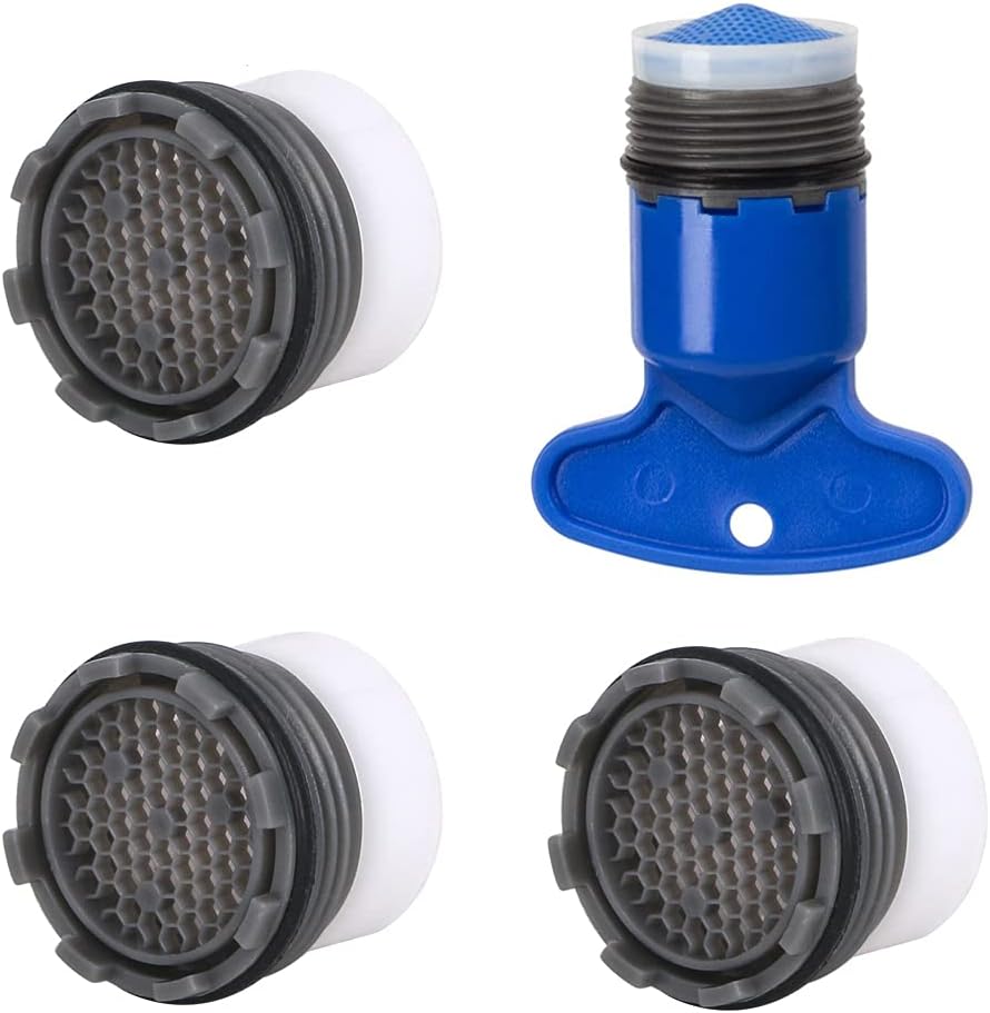Ersatzfilterpatronen Für Wasserhahn, Durchflussbegrenzer, Belüfter, 16,5 Mm/0,65 Zoll, 4 Belüfter + 1 Schraubenschlüssel