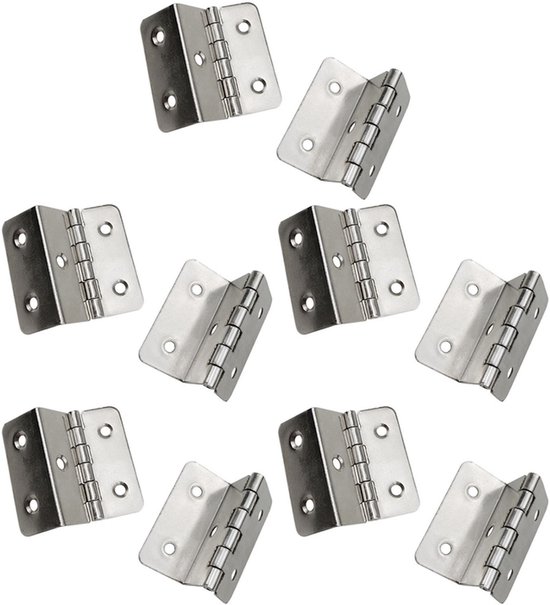 10er-packung Dreifach Faltbare Türscharniere - 44x15x1mm, Wasserdichte Schrank- Und Schubladenscharniere.