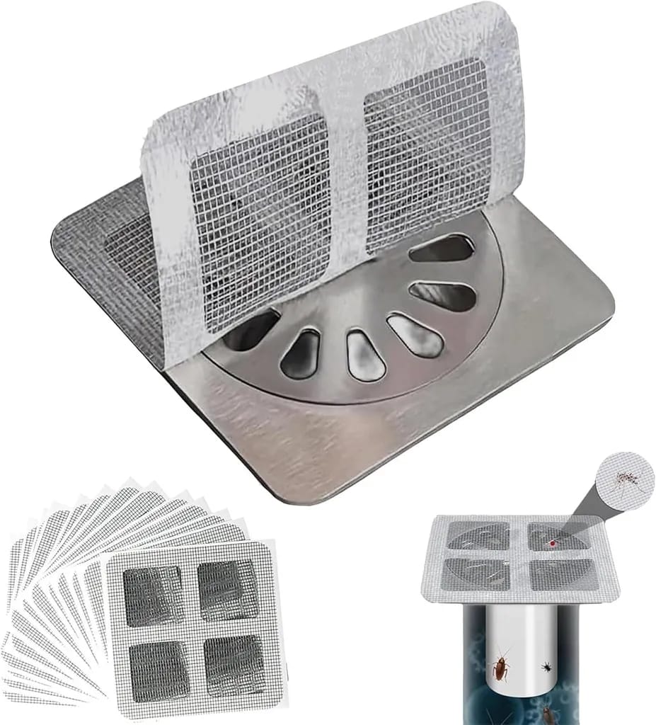 Selbstklebendes Abflusssieb, 10 X 10 Cm, Haarfänger, 30er-packung