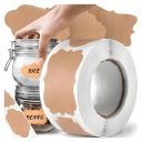 Gewürzetiketten, Selbstklebende Papierprodukte, Beige, 250 Blatt
