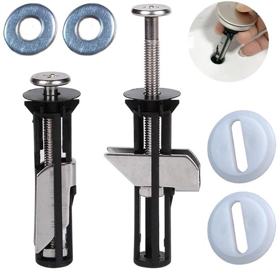 4-teiliges Set Universeller Edelstahl-wc-sitzschrauben Und Wartungszubehör Für 14-20 Mm Bohrungen.