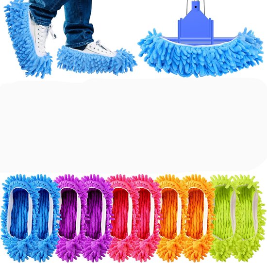 10 Paar Mop-hausschuhe, Orange, Pink, Blau, Grün, Lila, Waschbar, Rutschfest, Leicht Zu Reinigen