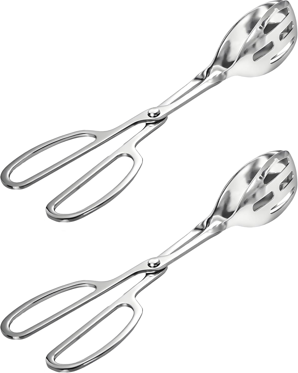 2er-pack Küchenzangen, Geeignet Für Buffets, Partys Und Catering, Aus Edelstahl, Salatzangen, Für Lebensmittel, Brot, Kuchen, Gebäck Und Desserts, 25 Cm (10 Zoll)