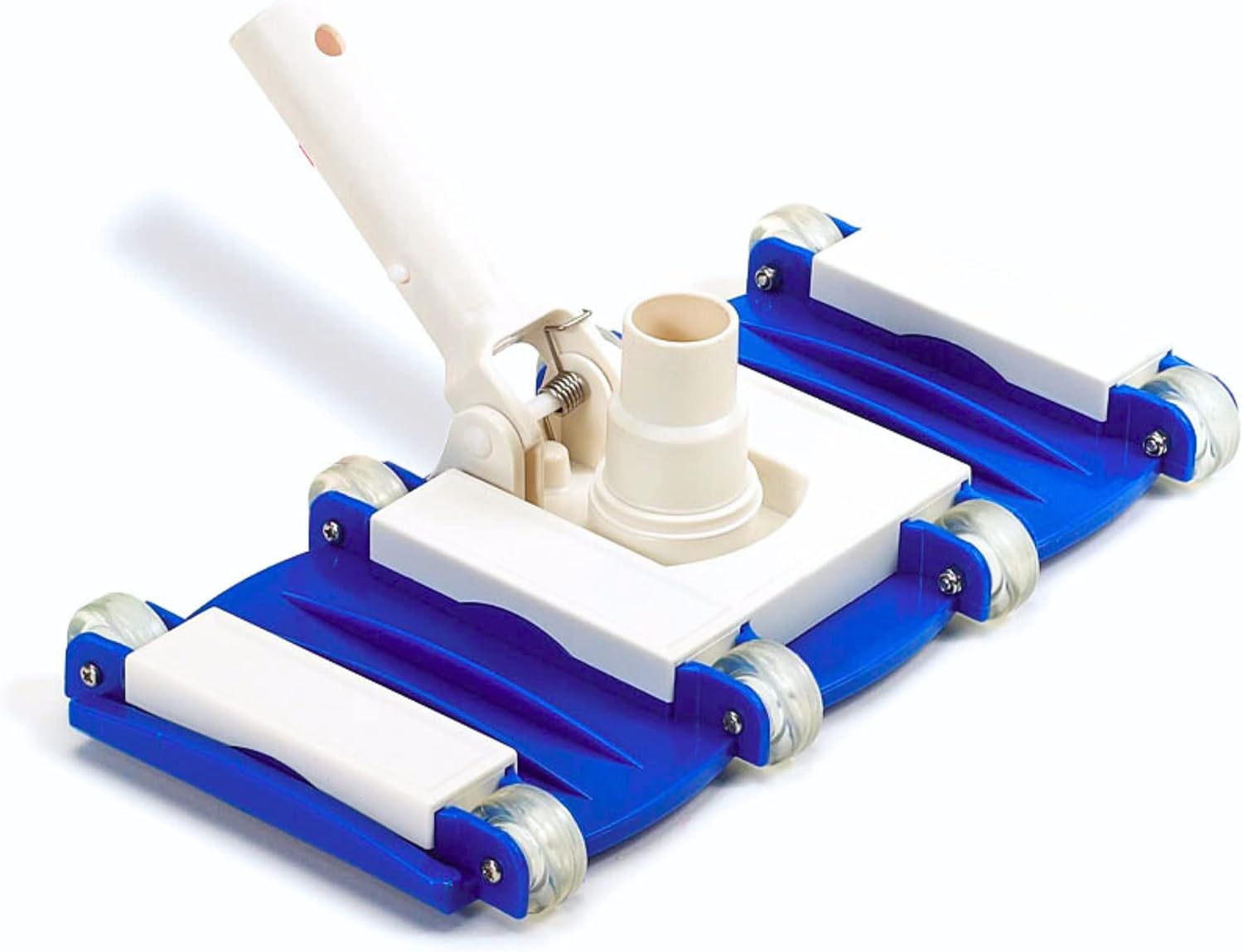 Manueller Poolroboter Für Eingelassene Und Aufstellpools Beschwerter, Flexibler Rechteckiger Poolroboter Mit Rädern Schwenkbarer Schlauch 1-1/4 Oder 1-1/2 Zoll