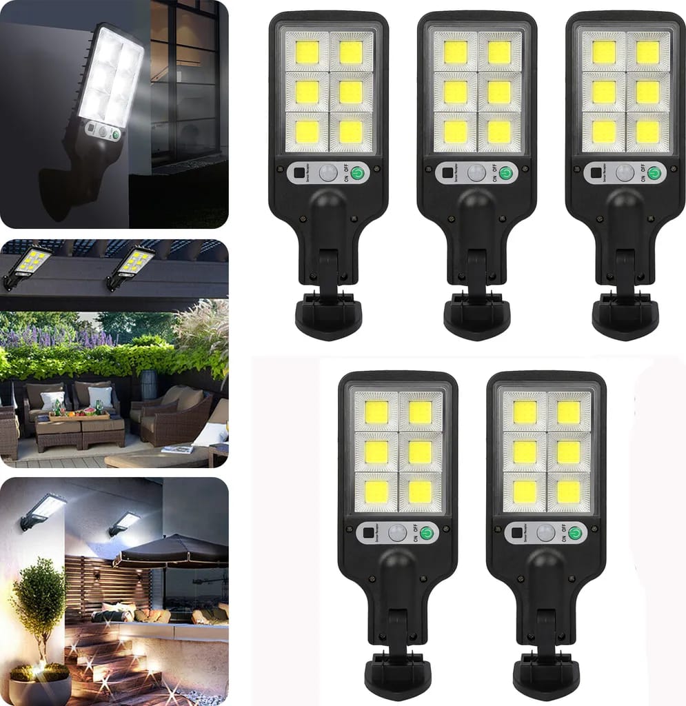 5 Solar-gartenleuchten, Geeignet Für Den Außenbereich, Led-solarstraßenleuchten, Solarstraßenleuchten Mit Bewegungsmeldern, Solarleuchten