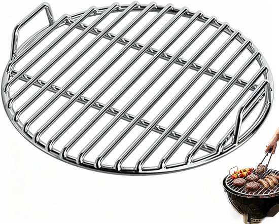 Edelstahl-grillrost – Außengrill – Grillrost – Grillrost – Rund – 28 Cm – Silber