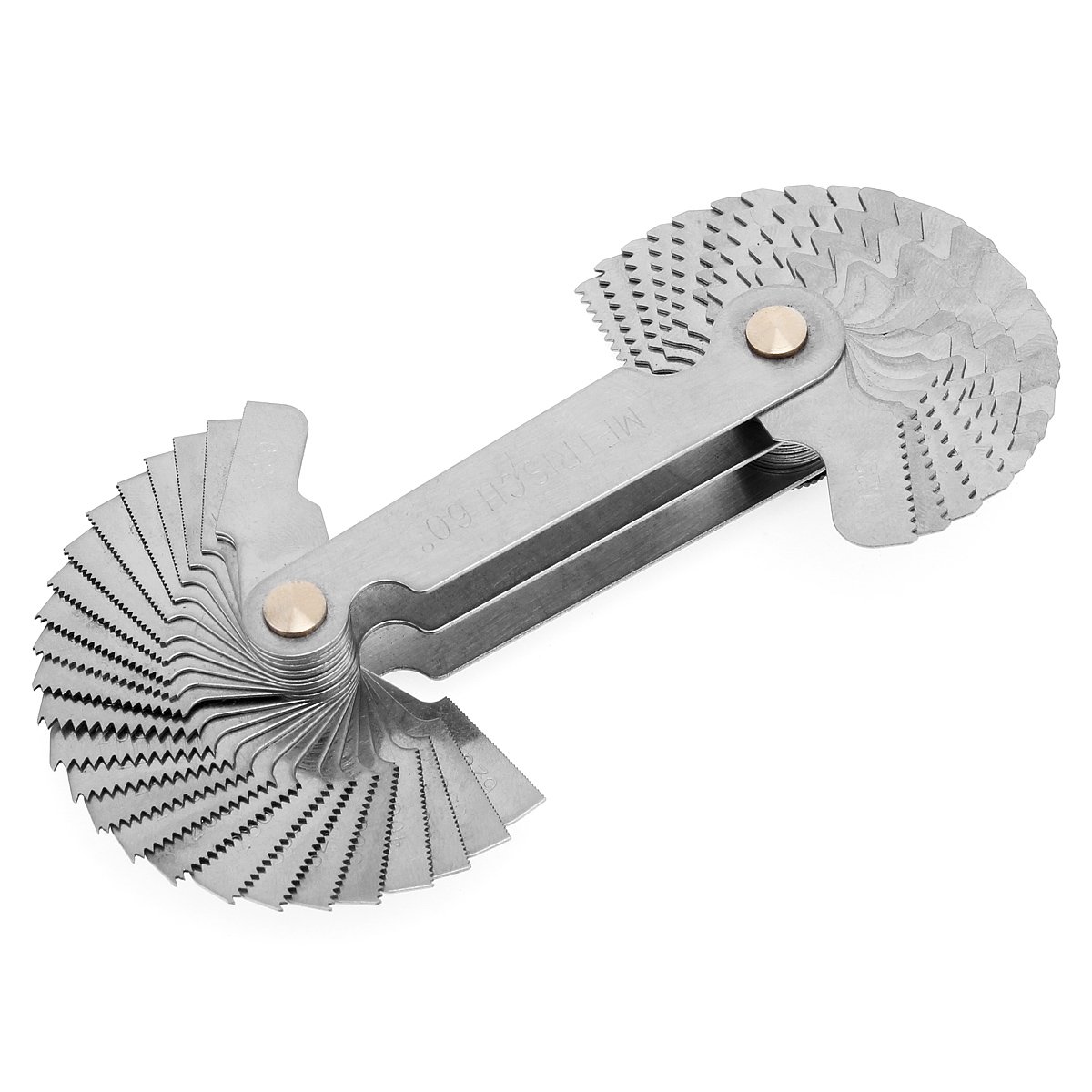 Gewindesteigungslehre, Metrisches Gewindesteigungsmessgerät Aus Edelstahl, Whitworth-gewindelehre Mit 55°- Und 60°-griff