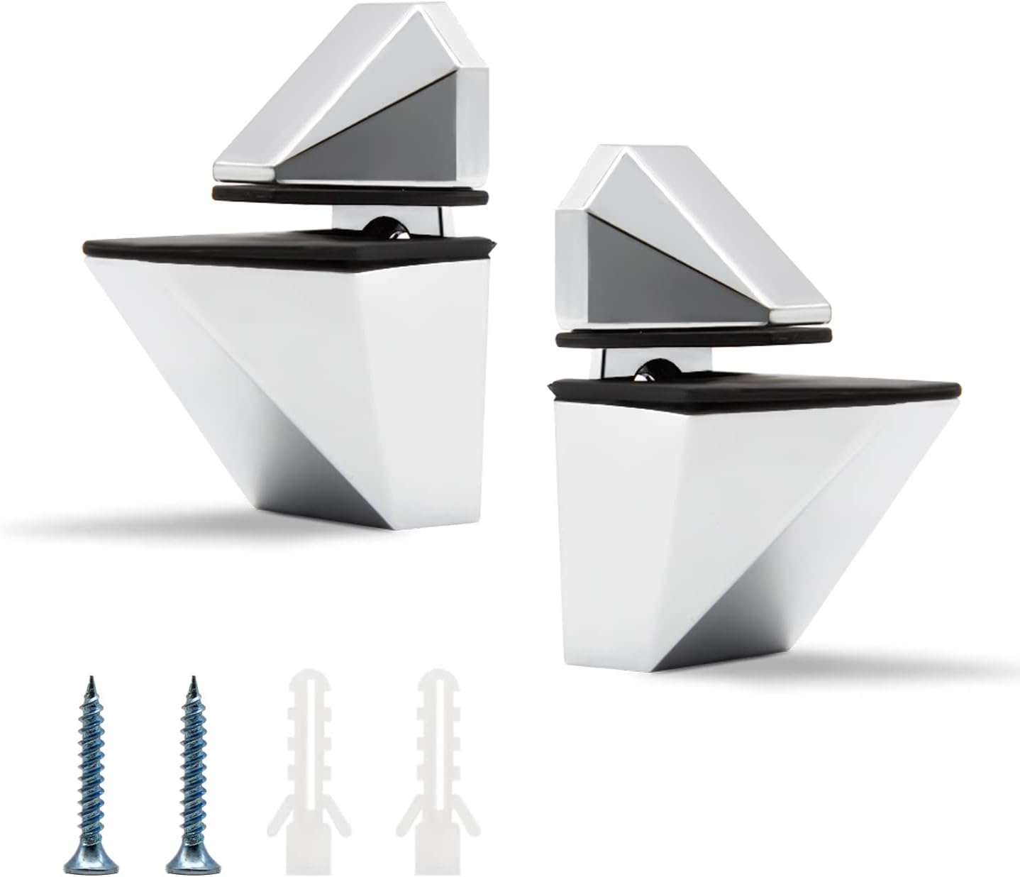 2er-pack Glasklemmen, Verstellbare Glasregalhalterungen, Glasklemmen Für Badezimmerspiegel, Geeignet Für Regale Mit Einer Dicke Von 3 Bis 16 Mm (silber)