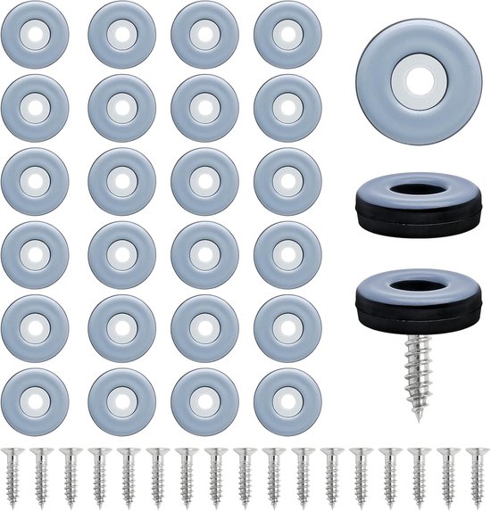24-teiliges Set Mit 30 Mm Ptfe-teflon-schraubgleitern Für Möbel- Und Stuhlbeine