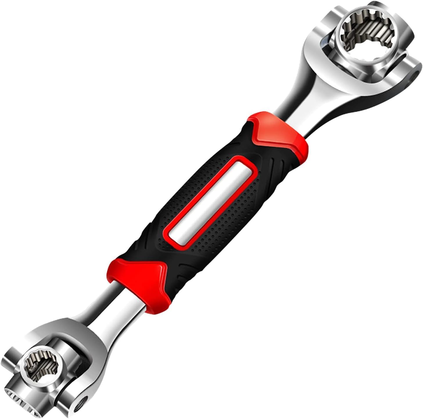 52-in-1 Universal-steckschlüssel Mit 360° Drehbarem Kopf, Multifunktional, Robust, Für Heimwerkerarbeiten, Auto- Und Fahrradreparaturen Sowie Möbelreparaturen An Vielzahnschrauben (8–19 Mm)