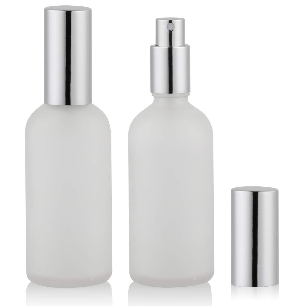 Leere Sprühflasche Aus Mattiertem Glas, 100 Ml, Parfümzerstäuber, Feiner Nebel (2 Stück)