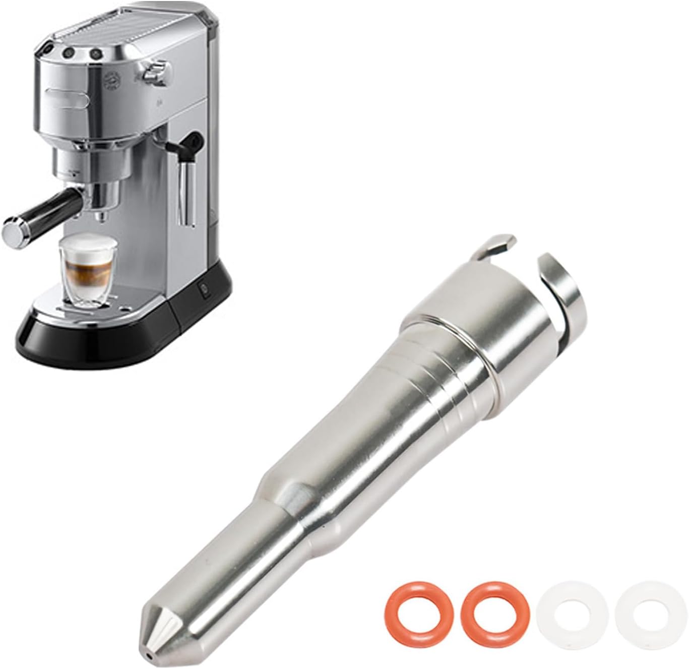 2 Ersatz-dampflanzen Für Kaffeemaschinen, Dampflanze Und Milchaufschäumdüse Für Delonghi Alle Serien Ecp3420/310/330/ec680/685/ec9335/9665
