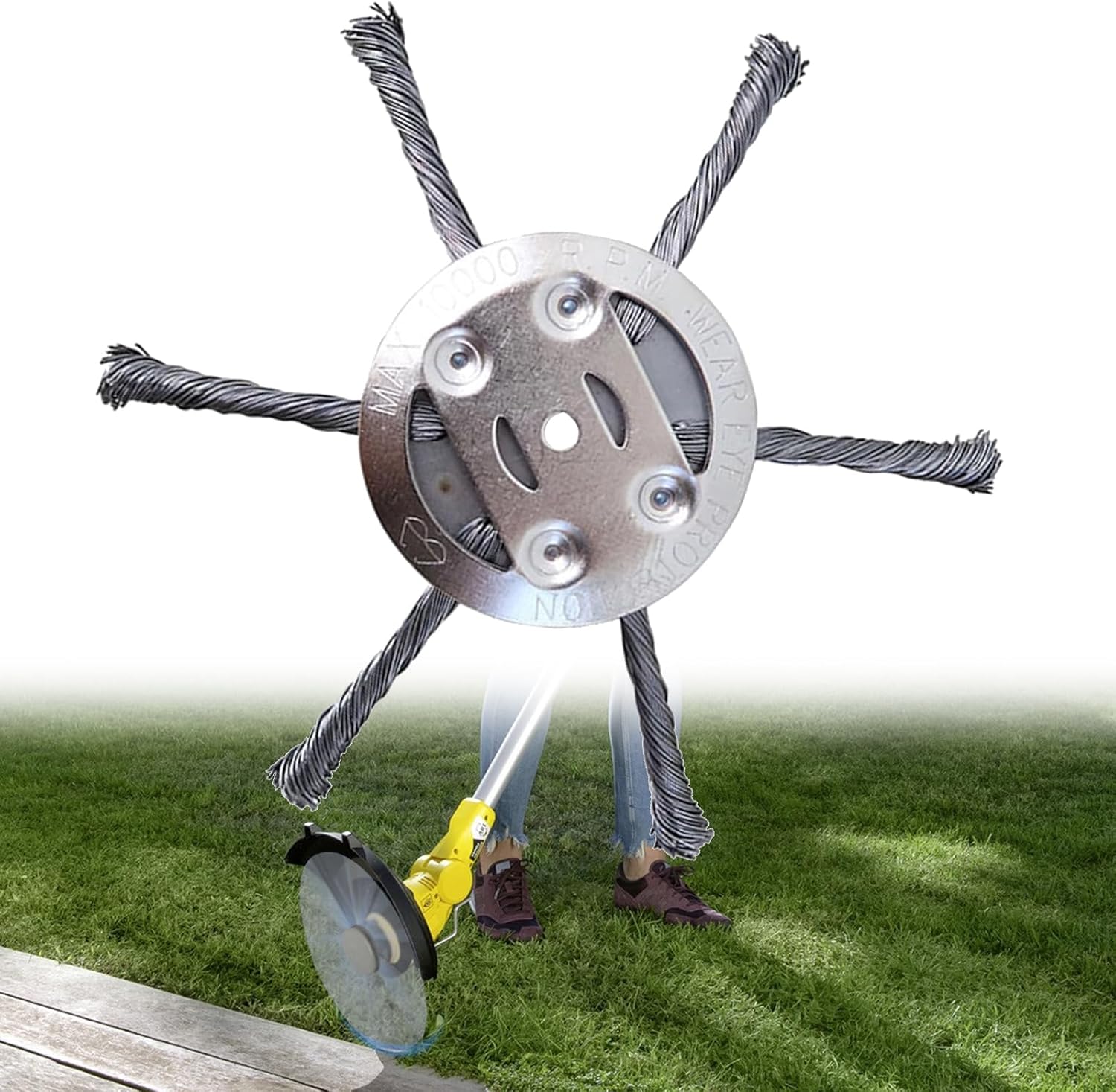 Fadentrimmerkopf, Unkrautvernichterkopf, Ersatzfadenkopf Für Rasenmäher, 15 Cm (6 Zoll) Fadentrimmerklinge, Passend Für Den Auswurfkanal Von Rasenmähern