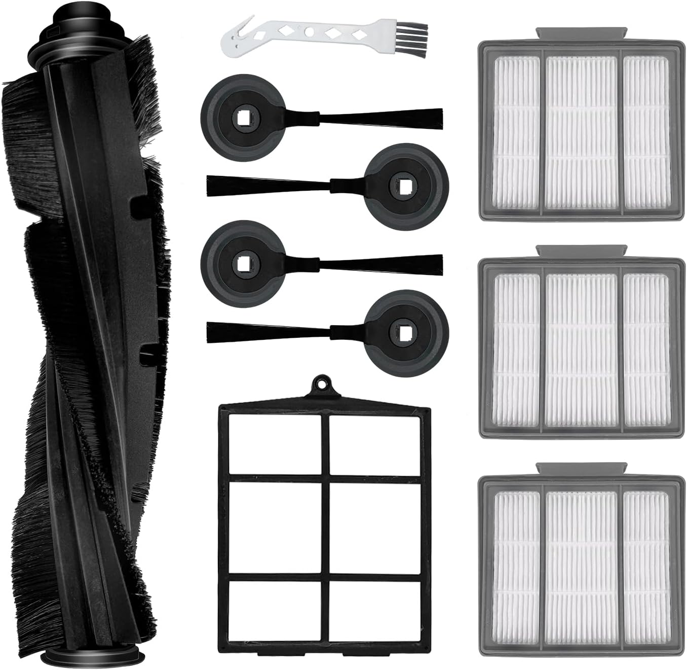 Ersatzteilset Für Shark Ion Robot Rv850 S87 R85 Saugroboter, 10-teilig (1 Hauptbürste + 4 Seitenbürsten + 3 Filter + 1 Vorfilter + 1 Reinigungsbürste)