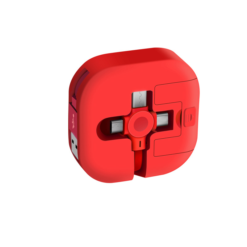 Magnetisches Typ-c-ladegerät, 60 W, Für Micro-usb-anschlüsse, Schnellladefunktion, Um 360° Und 180° Drehbar, 3-in-1-datenübertragung