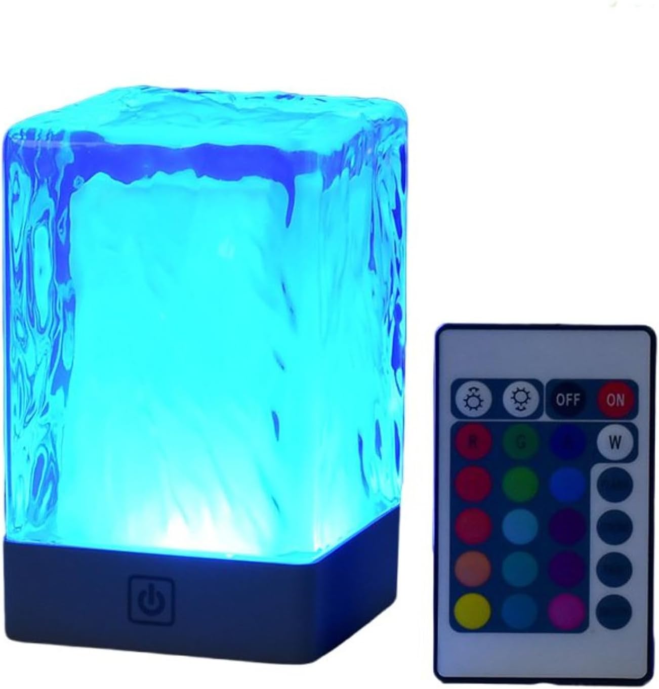 Tischleuchte, Usb-wiederaufladbare Außenleuchte, Kristallharzmaterial, Led-touchlicht, Rgb-farblicht, Inklusive Fernbedienung.